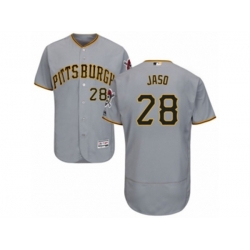 Pittsburgh Pirates #28 John Jaso Grey Flexbase Authentic Collection MLB Jersey Pittsburgh Pirates #28 John Jaso Grey Flexbase Authentic Collection MLB Jersey