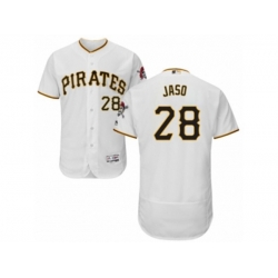 Pittsburgh Pirates #28 John Jaso White Flexbase Authentic Collection MLB Jersey Pittsburgh Pirates #28 John Jaso White Flexbase Authentic Collection MLB Jersey