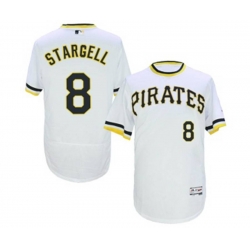 Pittsburgh Pirates #8 Willie Stargell Majestic White Flexbase Authentic Collection Cooperstown Player Jersey Pittsburgh Pirates #8 Willie Stargell Majestic White Flexbase Authentic Collection Cooperstown Player Jersey
