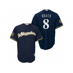 Milwaukee Brewers #8 Ryan Braun 2017 Spring Training Cool Base Stitched MLB Jersey