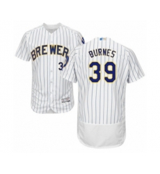 Milwaukee Brewers Corbin Burnes White Home Flex Base Authentic Collection Baseball Player Jersey