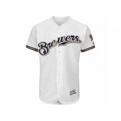 Milwaukee Brewers Home Blank White Flex Base Authentic Collection Team Jersey