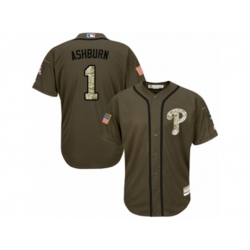 Philadelphia Phillies #1 Richie Ashburn Authentic Green Salute to Service MLB Jersey Philadelphia Phillies #1 Richie Ashburn Authentic Green Salute to Service MLB Jersey