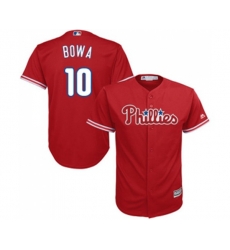 Philadelphia Phillies #10 Larry Bowa Replica Red Alternate Cool Base Baseball Jersey