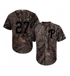 Philadelphia Phillies #27 Aaron Nola Authentic Camo Realtree Collection Flex Base Baseball Jersey
