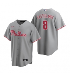 Philadelphia Phillies #8 Nick Castellanos Gray Cool Base Stitched Jersey