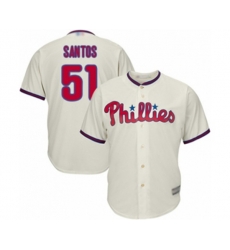 Philadelphia Phillies Enyel De Los Santos Replica Cream Alternate Home Cool Base Baseball Player Jersey