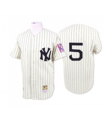 1939 New York Yankees #5 Joe DiMaggio Replica White Throwback Baseball Jersey