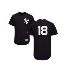 New York Yankees #18 Didi Gregorius Navy Flexbase Authentic Collection MLB Jersey