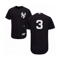 New York Yankees #3 Babe Ruth Navy Flexbase Authentic Collection MLB Jersey