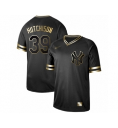 New York Yankees #39 Drew Hutchison Authentic Black Gold Fashion Baseball Jersey