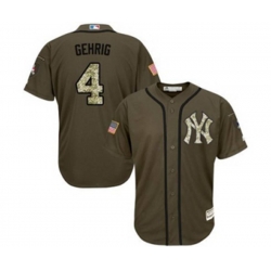New York Yankees #4 Lou Gehrig green salute to service