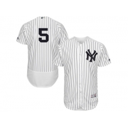 New York Yankees #5 Joe DiMaggio White Navy Flexbase Authentic Collection MLB Jersey