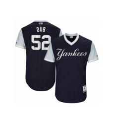 New York Yankees #52 C.C. Sabathia Dub Authentic Navy Blue 2017 Players Weekend MLB Jersey