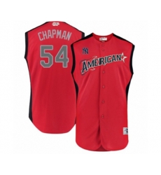 New York Yankees #54 Aroldis Chapman Authentic Red American League 2019 Baseball All-Star Jersey