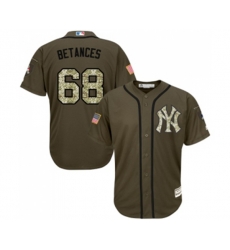 New York Yankees #68 Dellin Betances Authentic Green Salute to Service MLB Jersey