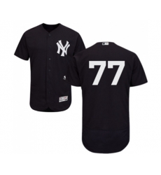 New York Yankees #77 Clint Frazier Navy Blue Alternate Flex Base Authentic Collection MLB Jersey