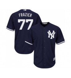 New York Yankees #77 Clint Frazier Replica Navy Blue Alternate MLB Jersey