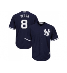 New York Yankees #8 Yogi Berra Replica Navy Blue Alternate MLB Jersey