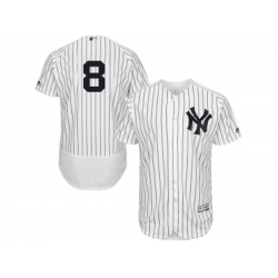 New York Yankees #8 Yogi Berra White Navy Flexbase Authentic Collection MLB Jersey