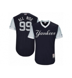 New York Yankees #99 Aaron Judge All Rise Authentic Navy Blue 2017 Players Weekend MLB Jersey