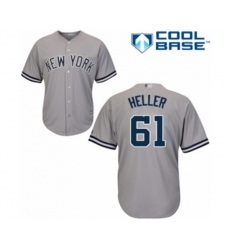 New York Yankees Ben Heller Replica Grey Road Baseball Player Jersey