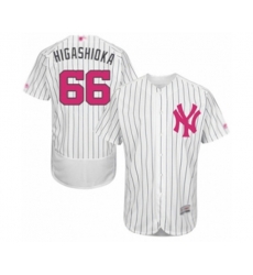 New York Yankees Kyle Higashioka Authentic White 2016 Mothers Day Fashion Flex Base Baseball Player Jersey