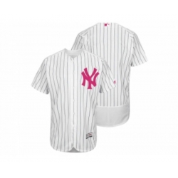 New York Yankees White Home 2016 Mother Day Flex Base Jersey
