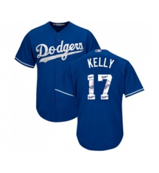 Los Angeles Dodgers #17 Joe Kelly Authentic Royal Blue Team Logo Fashion Cool Base Baseball Jersey