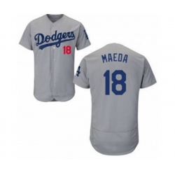 Los Angeles Dodgers #18 Kenta Maeda Majestic Gray Flexbase Authentic Collection Player Jersey Los Angeles Dodgers #18 Kenta Maeda Majestic Gray Flexbase Authentic Collection Player Jersey