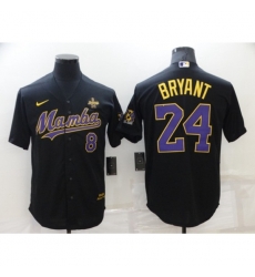 Los Angeles Dodgers #24 Kobe Bryant Mamba Black Jersey