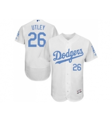 Los Angeles Dodgers #26 Chase Utley White Flexbase Authentic Collection  Stitched Baseball Jersey