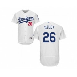 Los Angeles Dodgers #26 Chase Utley White Flexbase Authentic Collection Stitched Baseball Jersey Los Angeles Dodgers #26 Chase Utley White Flexbase Authentic Collection Stitched Baseball Jersey