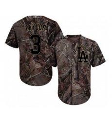 Los Angeles Dodgers #3 Chris Taylor Authentic Camo Realtree Collection Flex Base MLB Jersey