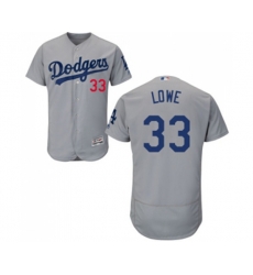 Los Angeles Dodgers #33 Mark Lowe Gray Alternate Flex Base Authentic Collection MLB Jersey
