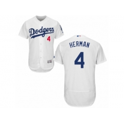 Los Angeles Dodgers #4 Babe Herman White Flexbase Authentic Collection MLB Jersey Los Angeles Dodgers #4 Babe Herman White Flexbase Authentic Collection MLB Jersey