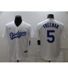 Los Angeles Dodgers #5 Freddie Freeman White Stitched Baseball Jersey