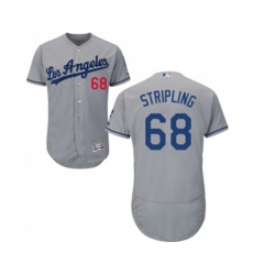 Los Angeles Dodgers #68 Ross Stripling Grey Road Flex Base Authentic Collection MLB Jersey