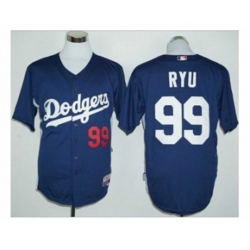 Los Angeles Dodgers #99 Hyun-Jin Ryu Navy Blue Cooperstown Stitched Baseball Jersey Los Angeles Dodgers #99 Hyun-Jin Ryu Navy Blue Cooperstown Stitched Baseball Jersey