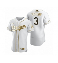Los Angeles Dodgers Chris Taylor Nike White Authentic Golden Edition Jersey