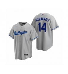 Los Angeles Dodgers Enrique Hernandez Nike Gray Replica Road Jersey