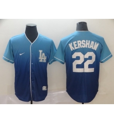 Nike Los Angeles Dodgers #22 Clayton Kershaw Blue Drift Fashion MLB Jersey