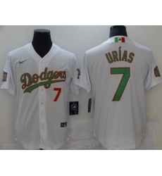 Nike Los Angeles Dodgers #7 Julio Urias White 2020 World Series Authentic Jersey