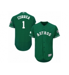Houston Astros #1 Carlos Correa Green Celtic Flexbase Authentic Collection MLB Jersey