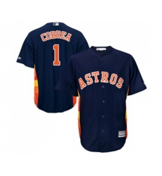 Houston Astros #1 Carlos Correa Replica Navy Blue Alternate Cool Base Baseball Jersey