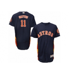 Houston Astros #11 Evan Gattis Navy Blue Flexbase Authentic Collection MLB Jersey