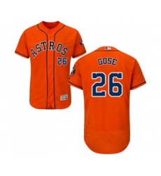 Houston Astros #26 Anthony Gose Orange Alternate Flex Base Authentic Collection Baseball Jersey
