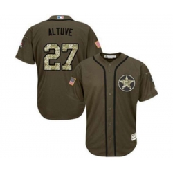Houston Astros #27 Jose Altuve Authentic Green Salute to Service Baseball Jersey