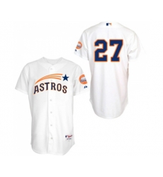 Houston Astros #27 Jose Altuve Authentic White 1965 Turn Back The Clock MLB Jersey