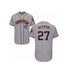 Houston Astros #27 Jose Altuve Grey Flexbase Authentic Collection MLB Jersey